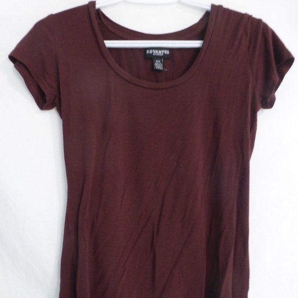 REVAMPED BY SIRENS, medium, plain brown tee BNWOT